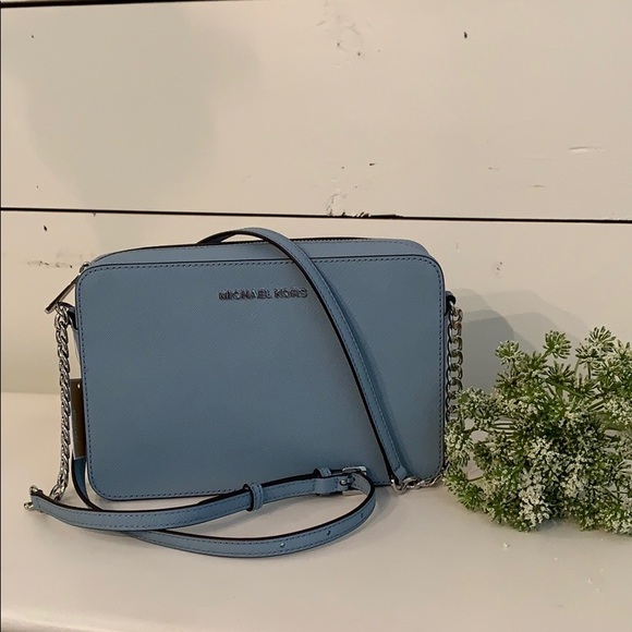 💙Michael Kors Jet Set Lg EW Crossbody POWDER BLUE - Picture 3 of 8